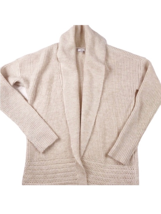 GAP Sweaters - Gap Creamy Pale Pink Tweed Shawl Collar Cardigan, Size Small